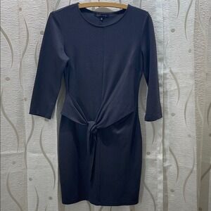 DYNAMITE Women's Charcoal Grey‎ 3/4 Sleeve Tie Waist Knit Dress Size P/S